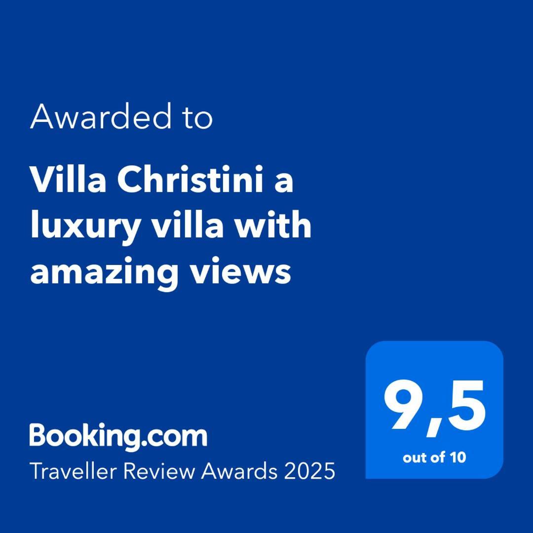 Villa Christini A Luxury Villa With Amazing Views Tzitzifes Bagian luar foto